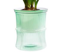 - Maceta de riego para interiores, recipientes pequeños de depósito de agua para plantas en maceta, a prueba de fugas, macetas de riego para balcón, baño, dormitorio, sala de estudio, sala de estar