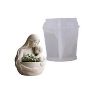 Maceta de silicona para madre e hijo de fácil liberación para manualidades de resina, arte concreto y proyectos decorativos, maceta de silicona para madre e hijo