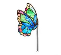 Maceta decorativa acrílica para pájaros y mariposas para uso en jardín, añade un toque encantador a las macetas y mejora las áreas de plantas al aire libre (C)