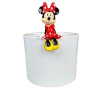 Maceta decorativa con colgante de Minnie Mouse, 10 x 7 cm, de plástico, diseño de maceta de Disney, diseño de Minni
