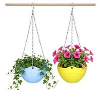 Maceta Decorativa,Contenedor de Resina para Plantas de Interior 2 Piezas - Cesta Exterior para Flores y Plantas - Para Balcón Salón Jardín Patio Porche Terraza Interior Exterior Orquídea Bonsái Monste