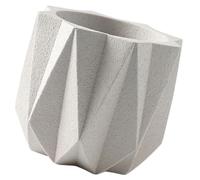 Maceta Decorativa de Cemento Color Blanco para Plantas de Interior
