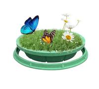 Maceta decorativa para tapa de alcantarilla, cubierta de resina y marco para un fácil mantenimiento y acceso, perfecta para escuelas, parques y patios (redonda 90 x 90 cm)