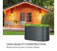 Blumfeldt Maceta elevada High Grow 160 x 80 x 80 cm de acero corrugado fácil de montar