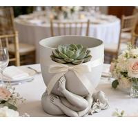 Maceta escultórica para suculentas con forma humana, mini maceta artística para interiores con micropaisajes, soporte único para decoración del hogar