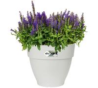 Maceta flores blanca plástico reciclado 47x40cm 46L