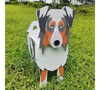 Maceta For Perros, Divertida Flor De Animal, Adorable Con Drenaje For Decoración Jardín, Hogar, Oficina, Regalo Navideño For Amantes Las Mascotas, Interior Y Exterior(Australian Shepherd,13x9in)