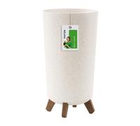 Maceta Gracia Tubus Slim Eco Wood DGTL200W, blanca