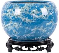 Maceta Grande de cerámica Sphel con Base y Orificio de Drenaje: Maceta Sencilla para Interiores de Alta Temperatura