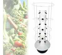 Maceta hidropónica sin tierra tipo torre, kit de jardín vertical de interior para verduras, frutas y hierbas, sistema de riego inteligente, estructura de ABS duradera, jardín inteligente para amante