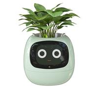 Maceta inteligente de interior con 49 expresiones, 7 sensores, pantalla LCD, control de aplicación para escritorio del hogar y la oficina