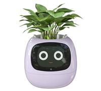 Maceta inteligente de interior con 49 expresiones, 7 sensores, pantalla LCD, control de aplicación para escritorio del hogar y la oficina