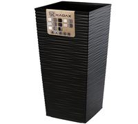 KADAX juego de maceteros, macetero de plástico, 25+30+35 cm, negro