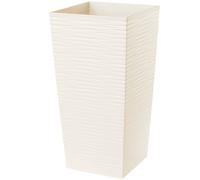Maceta KADAX, con plantilla, de plástico, macetero, 40 cm, crema