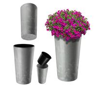 Maceta KADAX, con plantilla, macetero, 14 cm, gris
