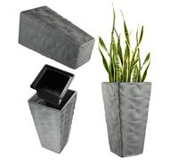 Maceta KADAX con plantilla, macetero, de plástico, 30 cm, gris