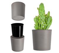 Maceta KADAX con virutas de madera, maceta con plantilla, maceta