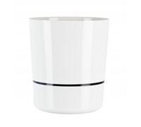 Maceta KADAX, de plástico, redonda, 25 cm, blanca