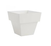 MACETA LIMITED CUADRADA 18 CM BLANCO PLASTIKEN