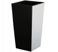 KADAX Macetero Alto de Diseño Moderno para Plantas de Interior y Exterior, Maceta Grande de Plástico, Jardinera Alta (Negro, Liso, 46.5 cm, Aprox. 13L)