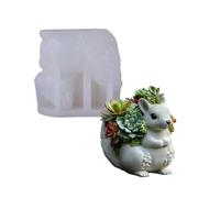 Maceta multiusos de silicona resistente para manualidades, fácil de desmoldar, portátil, para decoración artística del hogar, maceta de ardilla