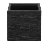 Maceta Negra sólida de Fibra de Arcilla Cuadrada 30 x 30 x 28 cm Resistentes a los Rayos UV Paros