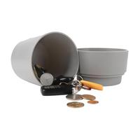 Maceta Oculta Segura - Maceta De Almacenamiento Secreto De 6,1 Pulgadas | Contenedor De Doble Capa De ABS De 245 G - Compartimento Oculto De Fondo Falso Para Dinero, Llaves, Joyas, Interior, Exterior,