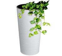 Maceta orgánica KADAX, con plantilla, macetero, 25 cm, blanca