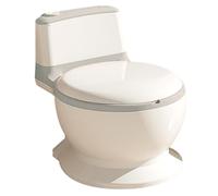 Maceta para bebé con sonido de inodoro, inodoro de aprendizaje para niños de 1 a 4 años, 50 kg, fácil limpieza, elevador de inodoro infantil, gris - 1 pieza