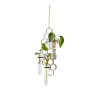 Maceta para colgar en la pared, estaciones de propagación de plantas, terrario de plantas, jarrón de tubo de ensayo para propagar plantas hidropónicas, decoración del hogar, oficina, jardín