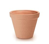 Maceta para flores, de plástico, 30 cm CLASSIC Massive para uso en interiores y exteriores, color terracota