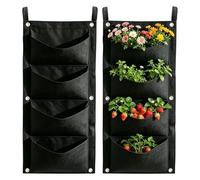 Maceta para Fresas - 2 Piezas Contenedor para Cultivo En Fieltro | De Cultivo De Fresas Colgante para Jardín - Flores Patio Exterior Verduras Guindilla Tomates Balcón Pared