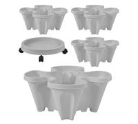 Maceta para Fresas - Maceta para Fresas Apilable Vertical | Soporte con Bandeja Extraíble y Ruedas para Macetas de Flores y Exhibición de Hortalizas Suculentas