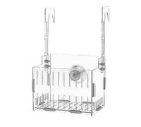 Maceta para plantas acuáticas, acrílico de doble gancho, soporte hidropónico ajustable, contenedor de agua transparente, soporte multiusos para plantas, terrario de tanque de acuario de musgo de vid