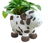 Maceta para suculentas de vaca pequeña - Maceta para suculentas de vaca pequeña, Macetas para suculentas pequeñas | Maceta bonita y exquisita, artesanías de resina para el hogar, oficina, hogar, jardí