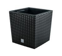 Maceta rato 4 litros con cubilete para plantar en color antracita 17 x 17 x 17 cm.