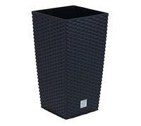 Maceta + inserto macetero efecto ratán RATO SQUARE DRTS300 antracita