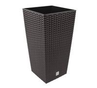 Maceta rato de 35 litros con inserto 28,7 x 28,7 x 55 cm en color ocre oscuro