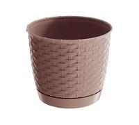Maceta ratolla round 1,2l., dimensiones (mm) 145x145x127, color mocca