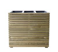 Maceta rectangular de madera cerland 4033 90 x 80 x 80 cm beige
