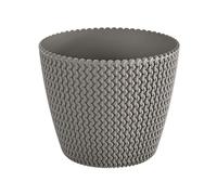 Maceta redonda 5l prosperplast splofy de plastico en color gris, ø21,8 x 18,4 cm