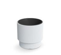 Maceta redonda blanca Milly DBMIN300 con inserto estriado