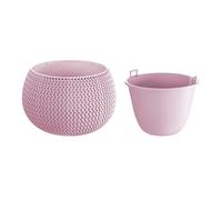 Maceta redonda con deposito splofy bowl de plastico en color violeta 29 (largo) x 29 (ancho) x 19 (altura) cm