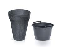 Maceta 2 en 1 con contenedor para interior y exterior en diseño moderno