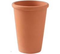 Maceta Redonda de cerámica rojiza, Delgada, Alta y Recta, de 578 Pulgadas, Transpirable, con Orificios de Drenaje, Ideal para Plantas de Interior y Exterior. (15cm)