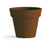 MACETA RESINA H95 ALTA MODERNA MACETERO MADE IN ITALY DISEÑO JARDÍN MARRÓN