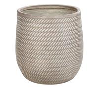 Maceta redonda fibra arcilla estampado beige gris pardo ⌀ 39 cm Livadia