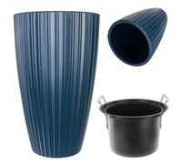 Maceta redonda KADAX con interior, 30 cm, azul oscuro