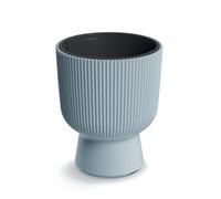 Maceta redonda Milly DBMIG240 gris claro con inserto estriado