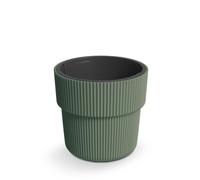 Maceta redonda Milly DBMIR300 verde pino con inserto acanalado